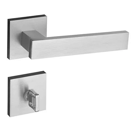 Fechadura pado retro 411 - 55 banheiro roseta quadrada acetinado escovado