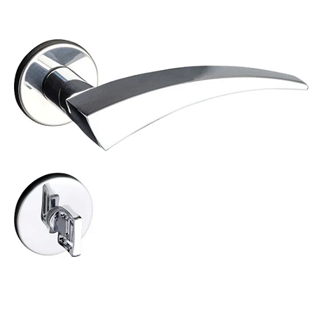 Fechadura pado esplendore 292 - 55 banheiro roseta redonda cromada