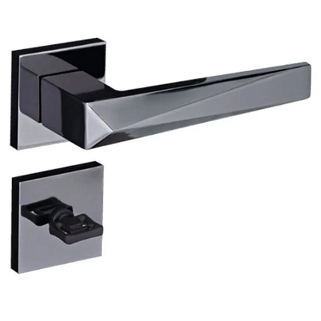 Fechadura pado ascot rq2 - 55 banheiro roseta quadrada grafite polido