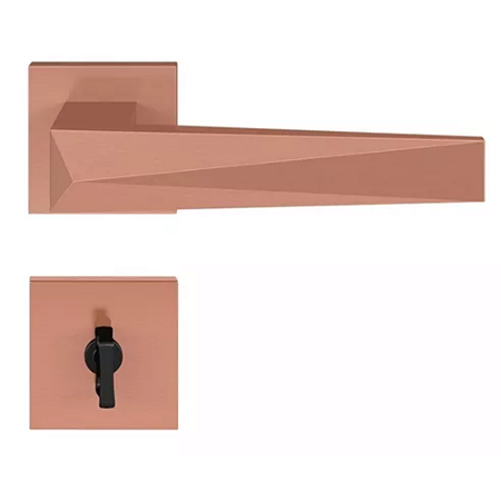Fechadura pado ascot rq2 - 55 banheiro roseta quadrada cobre escovado