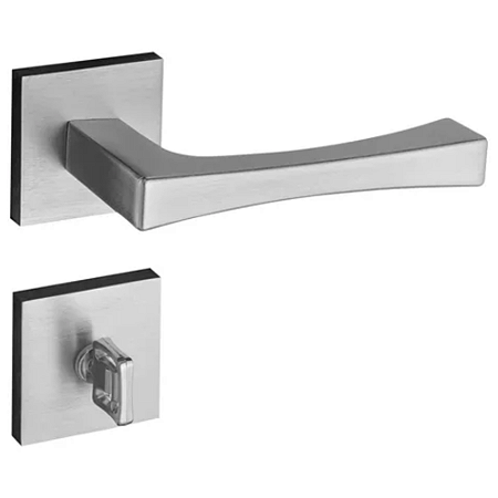 Fechadura pado vivaldi 885-40 banheiro roseta quadrada acetinado escovado