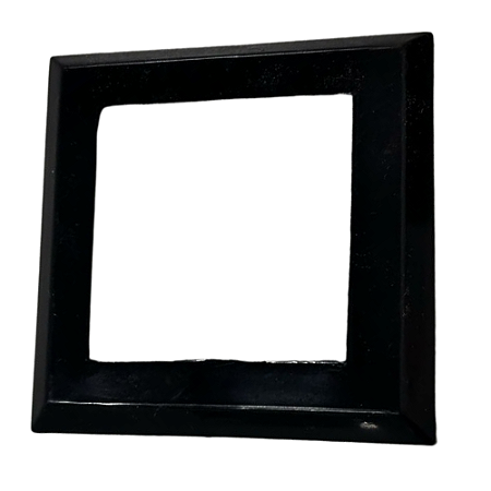 Canopla quadrada 50 x 50 plástico preta