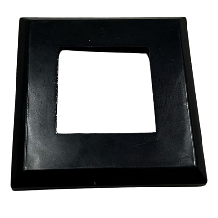 Canopla quadrada 40 x 40 plástico preta