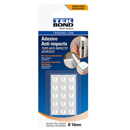 Adesivo anti impacto gota 10mm c/15 tek bond