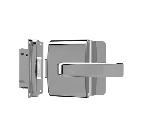 FECHADURA AGL ELETRICA PORTA DE VIDRO ABERTURA EXTERNA 1FOLHA COM FURO MAÇANETA FACA PV200F1E