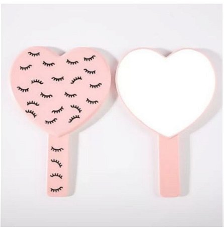 Espelho de Mão Formato de Coração