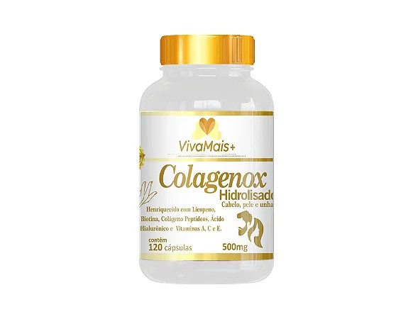 Colágenox |  Colágeno Hidrolisado - 120 Cápsulas - Parceria VivaMais+