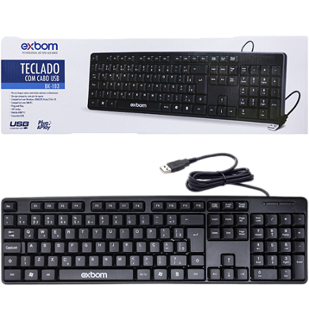 TECLADO EXBOM USB BK-103 ABNT II