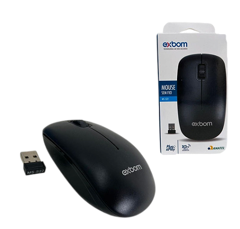 MOUSE EXBOM USB MS-S22 SEM FIO