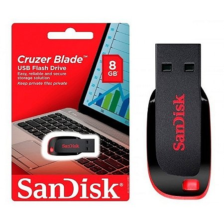 PEN DRIVE DE 8GB NOVO