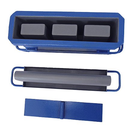 KIT FORMA MANUAL PARA BLOCO E CANALETA DE 10 (09x19x39)CM COM TRÊS FUROS