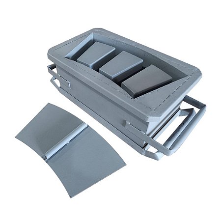 FORMA MANUAL PARA BLOCO CURVO 19X19X39CM 3 FUROS COM FUNDO