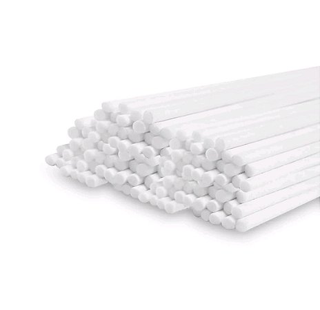 05 Varetas De Fibra De Algodão 25cm Aromatizado Cor Branca
