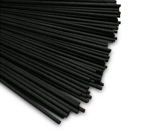 05 Varetas De Fibra De Algodão 25cm Aromatizado Cor Preta