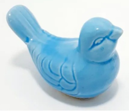 Enfeite Passarinho  Azul Claro