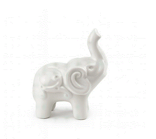 Enfeite Passarinho Elefante Branco