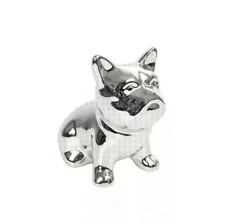 Enfeite Cachorro Prata