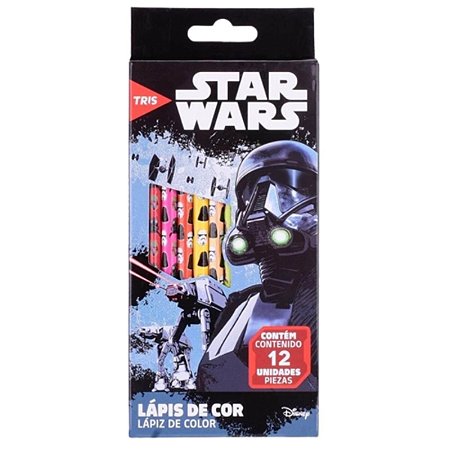 Lápis de Cor Tris Star Wars 12 Cores