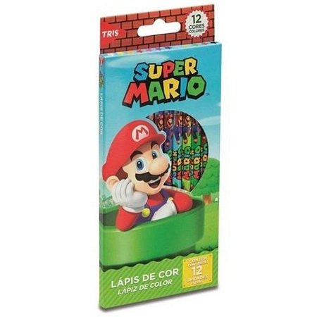 Lápis de Cor Tris Super Mario 12 Cores