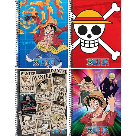 Caderno Espiral Capa Dura Universitário 1 Matéria (80 Folhas) Tilibra One Piece