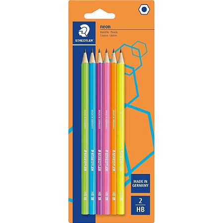 Lápis Grafite Staedtler Wopex Neon 6 Unidades