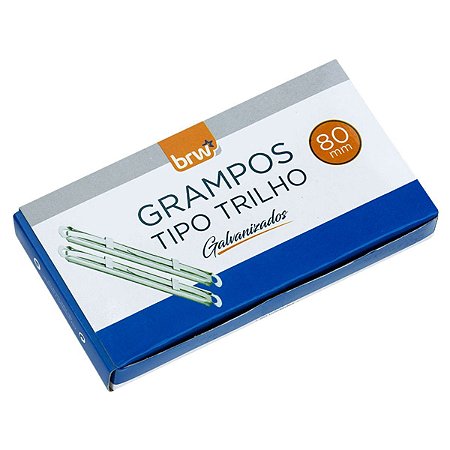 Grampo Tipo Trilho Metal Galvanizados Brw Com 50 Unidades 80mm