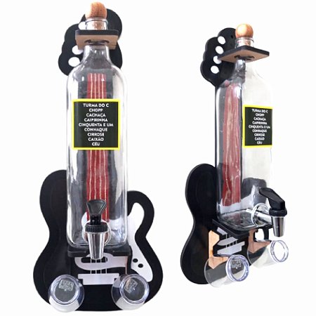 PINGOMETRO GUITARRA PORTA PINGA CACHAÇA PAREDE ÁREA GOURMET BAR CHURRASQUEIRA DECORAÇÃO