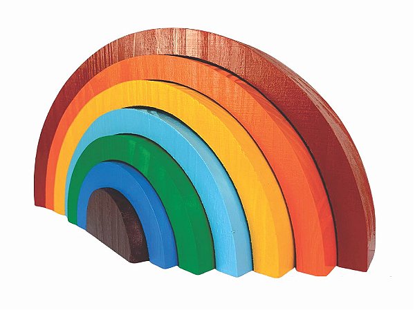 Brinquedo Pedagógico Educativo Montessori Arco Íris Colorido