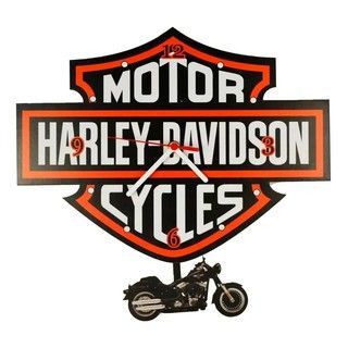 Relógio Harley Davidson  Pêndulo  Mdf