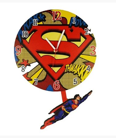 Relógio Super Homem Pêndulo