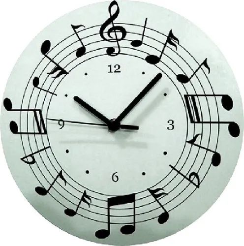 Relógio De Parede Comum Música Notas