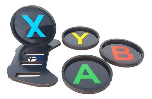 Porta Copos Em Mdf Gamer Xbox + Suporte Formato Controlexbox