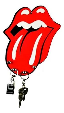 Porta Chaves Rolling Stones Vintage Retro Decoração Parede