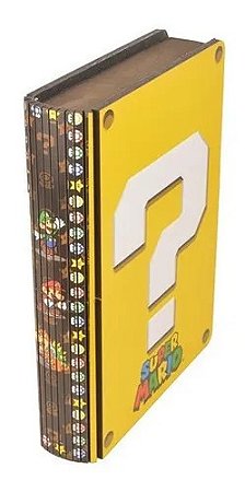 Caixa Livro Mario Bros Geek Desenho Mdf Porta Treco