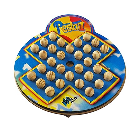 Jogo Resta Um Em Madeira Brinquedo Educativo Modernato