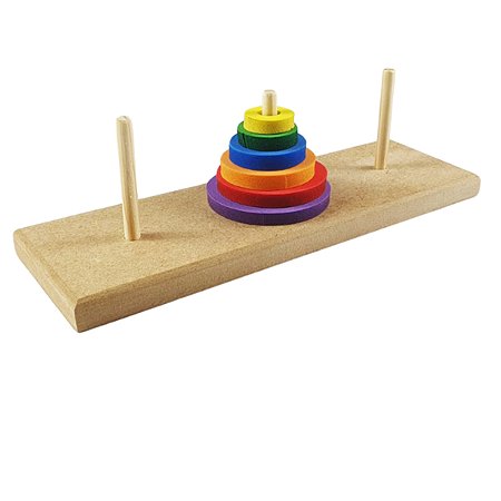 Torre De Hanói Em Madeira Educativo Pedagógico Mdf Cru EVA