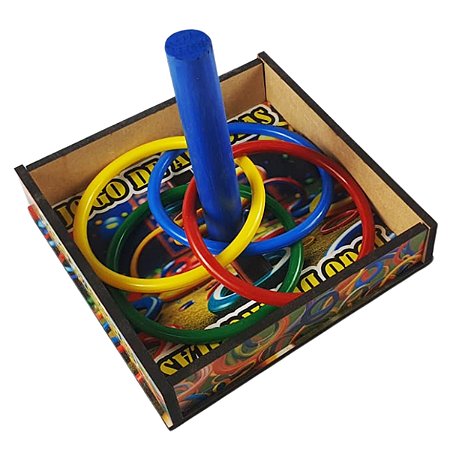 Jogo De Argolas Brinquedo Infantil Festa Junina Com Suporte