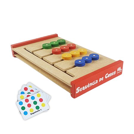 Sequência De Cores Em Mdf Brinquedo Educativo E Pedagógico