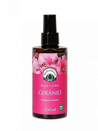 AGUA FLORAL (HIDROLATO) GERANIO 200 ML - BIOESSENCIA