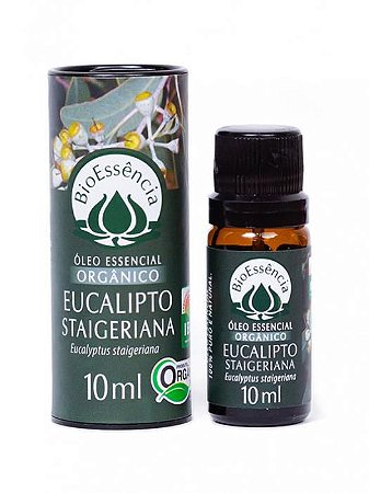 OLEO ESSENCIAL EUCALIPTO STAIGERIANA ORGANICO 10ML - BIOESSENCIA