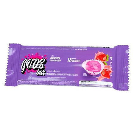 BARRA DE  PROTEINA BRIGADEIRO DE MORANGO 40G - CANIBAL