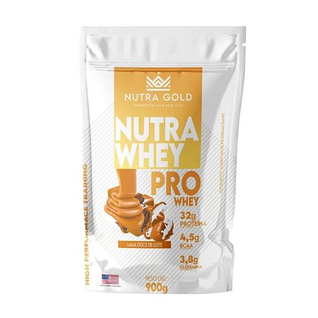 WHEY PROTEIN PRO DOCE DE LEITE 900G - NUTRA GOLD