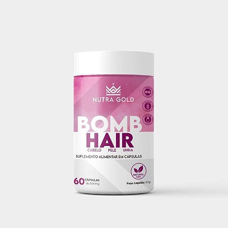 HAIR BOMB 60 CAPSULAS - NUTRA GOLD