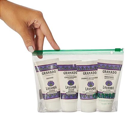 KIT TERRAPEUTICS NECTAR LAVANDA (SHAMPOO, CONDICIONADOR, SABONETE DE GLICERINA E HIDRATANTE) 4X 50ML