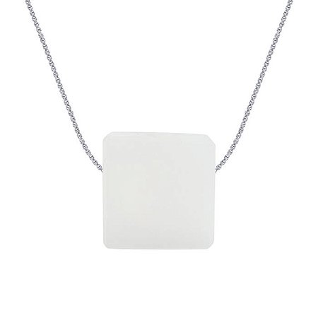 COLAR DIFUSOR PESSOAL AROMATICO MINIMALISTA QUARTZO BRANCO ACO INOXIDAVEL  - NATUREZZA