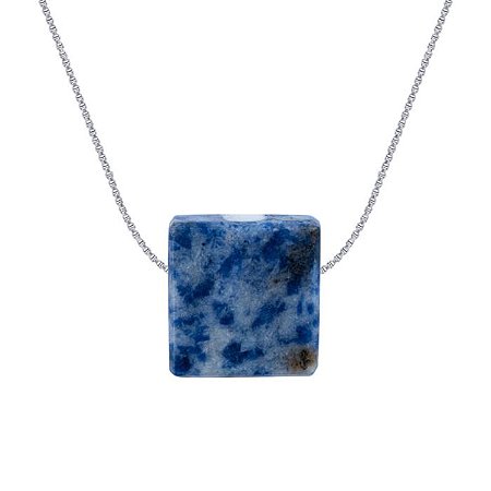 COLAR DIFUSOR PESSOAL AROMATICO MINIMALISTA QUARTZO AZUL ACO INOXIDAVEL  - NATUREZZA