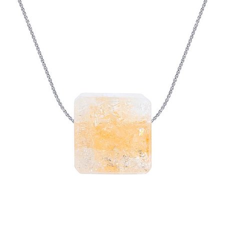 COLAR DIFUSOR PESSOAL AROMATICO MINIMALISTA CITRINO ACO INOXIDAVEL  - NATUREZZA