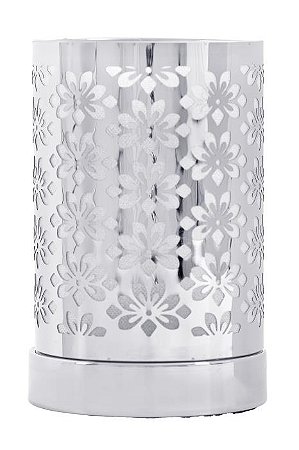 DIFUSOR ELETRICO DE AROMAS - ABAJUR QUE AROMATIZA (BELLATRIX PRATA LED) 127V