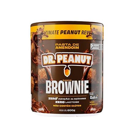 PASTA DE AMENDOIM BROWNIE 600G - DR PEANUT