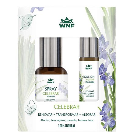 KIT CELEBRAR - RENOVAR - TRANSFORMAR - ALEGRAR -  1 SPRAY 30ML E 1 ROLLON 10ML - WNF